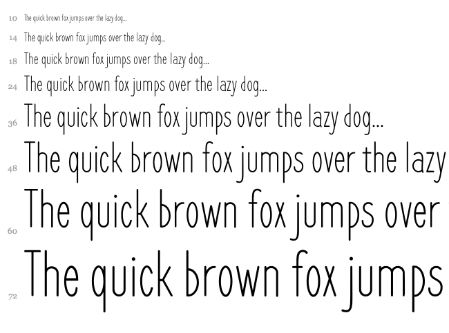 Frenchpress font waterfall